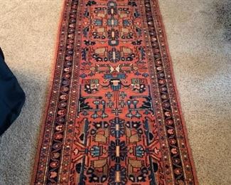 $200.00...........Vintage Hand Woven Persian Runner, Great Condition, one end shows very slight wear 112" x 32" (B422)