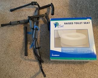 CLEARANCE  !  $4.00 NOW, WAS $14.00...........Raised Toilet Seat and Toilet Bars (B435)