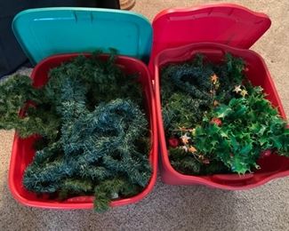 CLEARANCE  !  $5.00  NOW, WAS $20.00.............2 Tubs of Christmas Garland (TUBS NOT INCLUDED) (B432)