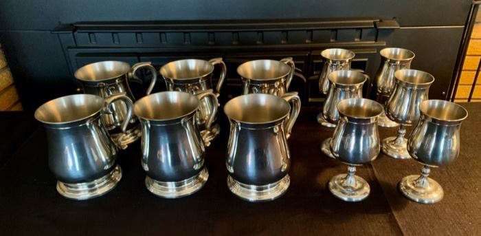 CLEARANCE !  $80.00 NOW, WAS $200.00...............12 Piece James Yates Pewter Set (B428)