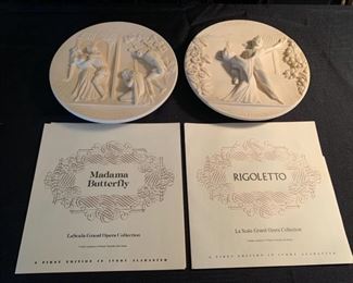 CLEARANCE  !  $6.00 NOW, WAS $20.00............. Opera Plates Madama Butterfly, Rigoletto (B415)