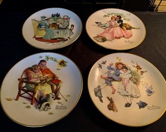 CLEARANCE !  $4.00 NOW, WAS $12.00...............Norman Rockwell Plate Set 1973 (B416)