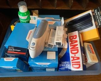 REDUCED !  $9.00 NOW, WAS $12.00................Thermometer, Bandaids and more (B631)
