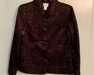 HALF OFF!  $12.50 NOW, WAS $25.00...............Chico's Size 0 98% polyester 2% spandex Jacket (S23)