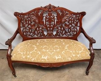 Antique Carved Renaissance Revival Sofa