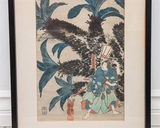 Kurnigashi “A Famous Kabuki Play” 1788-1861 Japanese Woodblock