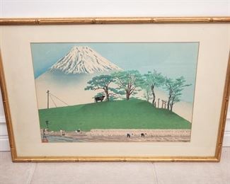 Tokuriki Tomikichiro “Mt. Fuji in the Harvest Time/The Fruits of Autumn” Circa 1950a