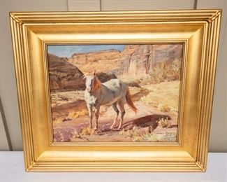 James Jiang “Canyon Horse” Oil on Canvas