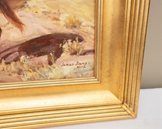 James Jiang “Canyon Horse” Oil on Canvas