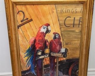 Bonita McFarland Watercolor of Parrots 