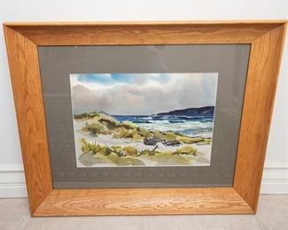 Edward Norton Ward (1928-) Watercolor of Seascape