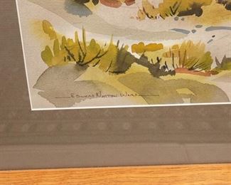 Edward Norton Ward (1928-) Watercolor of Seascape