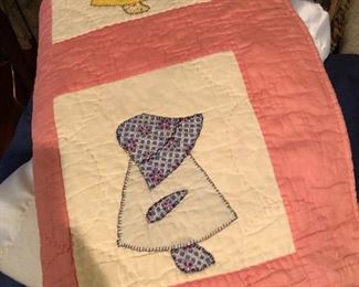 Hand made Holly Hobbie quilt