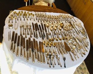 150 Pcs of Antique Sterling Flatware - RW & S  Sterling - from Grangrand Mother