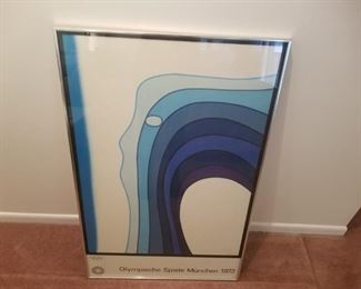 $35.00, framed Olympic poster 1972