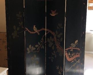 Vintage Asian 4 Panel Screen (side two)