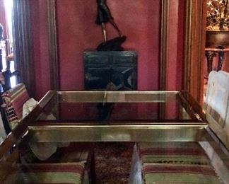 Brass & Glass Formal Dining Table
Approximately 106” x 43”