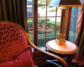 Dessin Fournir “Roussel Gueridon” Table
Honed Marble, Forged Iron & 22k Gold Leaf