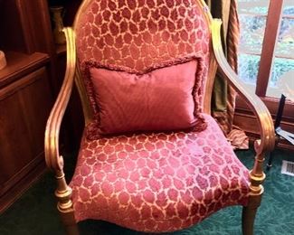 Rose Tarlow “Verona” Armchair w/ 22k Gold Finish