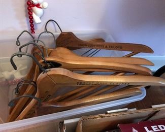 Vintage wooden hangers