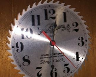 Saw blade clock