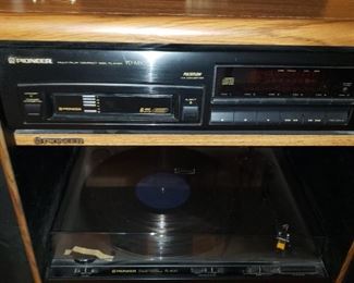 Pioneer Turntable. Pioneer Receiver. Pioneer CD Player, Pioneer VHS Player...