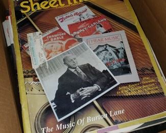 Several boxes of Sheet Music