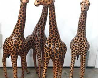 Tall Wooden Giraffes.