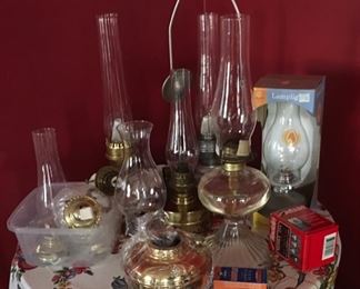Aladdin Vintage and modern oil lamps 