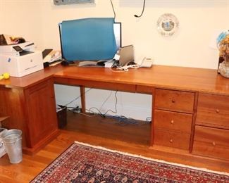Desk, Cabinets