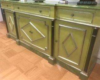 Unique breakfront cabinet 80" L x 18" D X 35" H $995