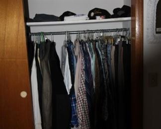 Mens suits, shirts, pants, hats
