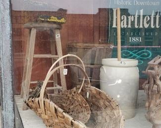 Butter Churn and Baskets