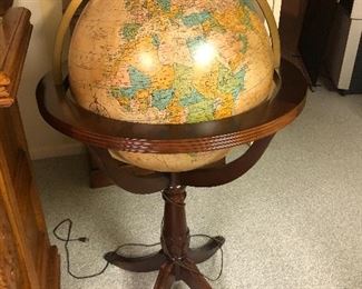 Lighted Floor Globe 