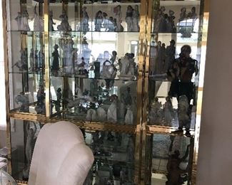 Master Craft Brass and Mirrored Display Cabinet 