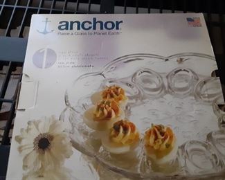 Anchor Glass  Egg Tray