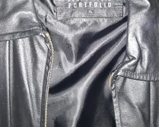Black Perry Ellis XL Leather  Jacket