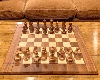 Item 34:  Drueke chess set - 21" x 1" x 21":  $165