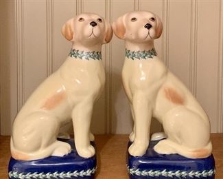 Item 88:  (2) Ceramic dogs - 7.5":  $35