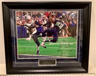 Item 117:  Malcolm Butler signed photo - 27.5" x 23.5":  $48