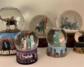 Item 233:  Lot of 6 snow globes - some have a bubble on top:  $14