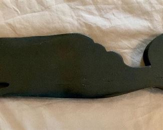 Item 142:  Wooden whale - 16.5" x 4.25":  $14