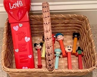 Item 238:  Lot of Pez dispensers with one giant red heart:  $8
