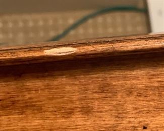 detail - small mark on one of the tables - easily remedied!