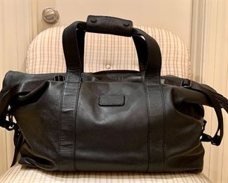 Item 190:  Tumi leather duffle bag- like new: $175