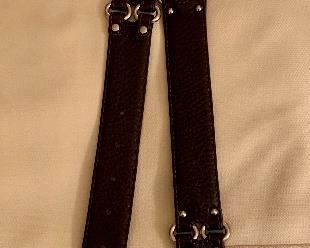 Item 455:  Women's black belt with silver buckle:  $32