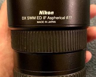 Item 462:  Nikon (DX SWM ED IF Aspherical) lens:  $40