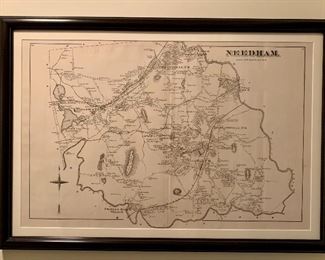 Item 377:  Needham map - 28.75" x 20":  $65