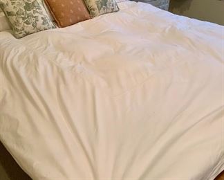 Item 436:  Signoria Firenze king down comforter, duvet and two standard pillowcases:  $285