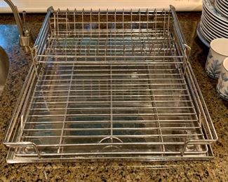 Item 279:  Stainless steel dish drying rack:  $26